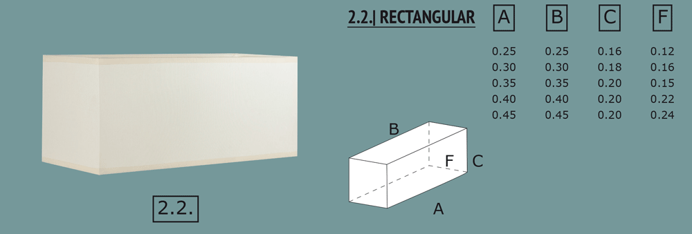 Pantalla luz rectangular Pantalla luz rectangular